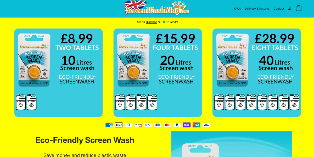 screen wash king